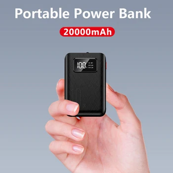 Мини Power Bank 20000 ма Преносимо Зарядно за Мобилен телефон Powerbank Бързо Зареждане и външна Батерия За Xiaomi Iphone Sansung PowerBank 0