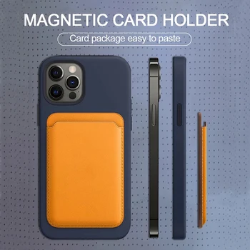 Висококачествен Кожен Магнитен Защитен Портфейл за Карти, Чанта за iPhone 12 Mini 12 Pro Max, Калъф за Телефон, Пакет от Карти, Държач за Карти