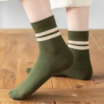 1 Чифт Зимни Чорапи Зимни Чорапи Със Средна Дължина, Абсорбиращи Потта От Дамски Чорапи